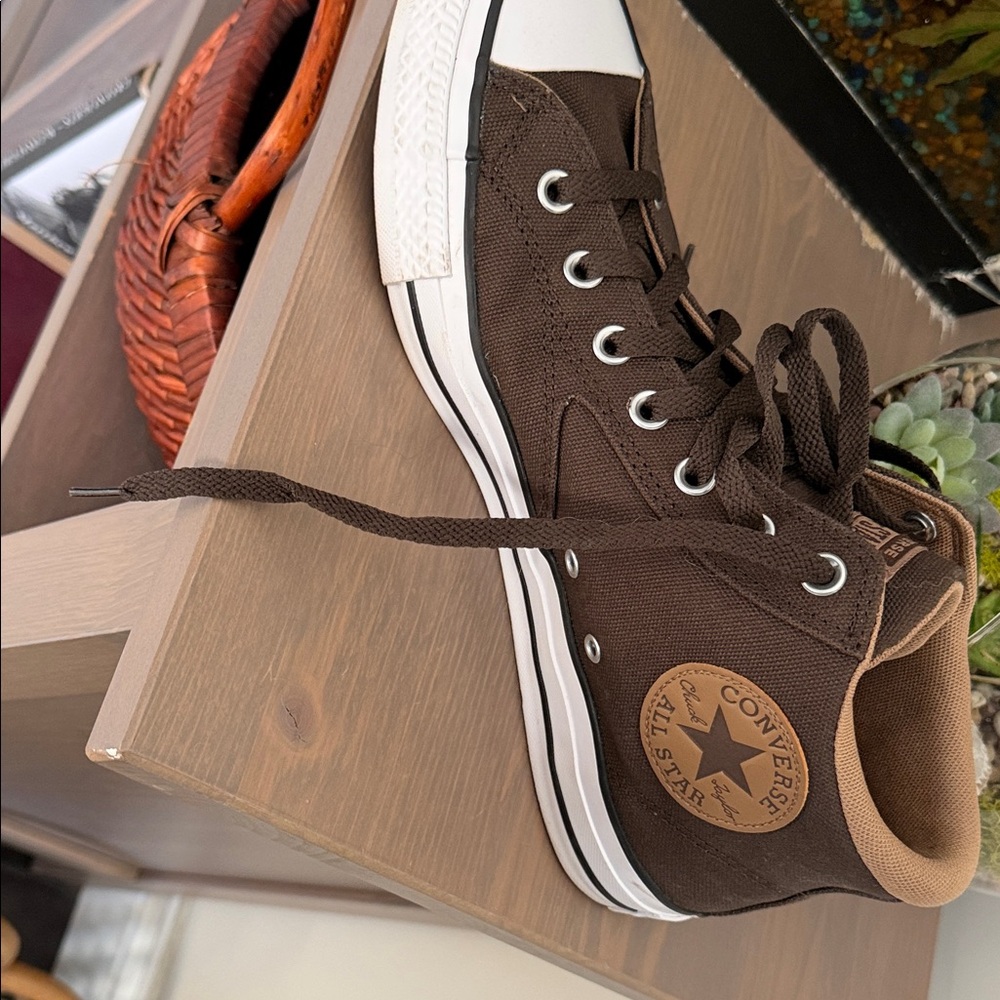 Converse Men's Dark Brown High-Top Sneakers - Picture 2 of 4